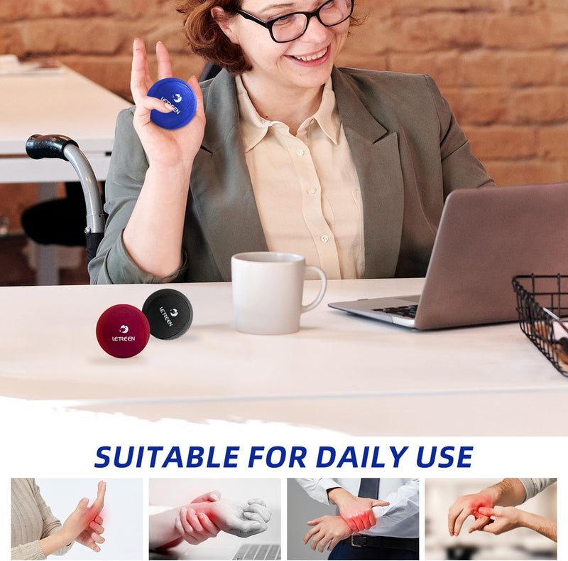 LETREEN Stress Ball, Tri-Density Stress Balls for Adults & Grip Strengthening, Squeeze Balls for Hand Therapy, Squishy Stress Ball, Hand Strengthener Ball, Hand Balls for Therapy - Image 5